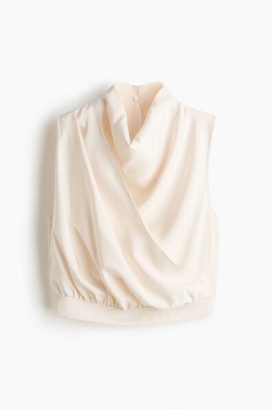 Draped modal-blend top