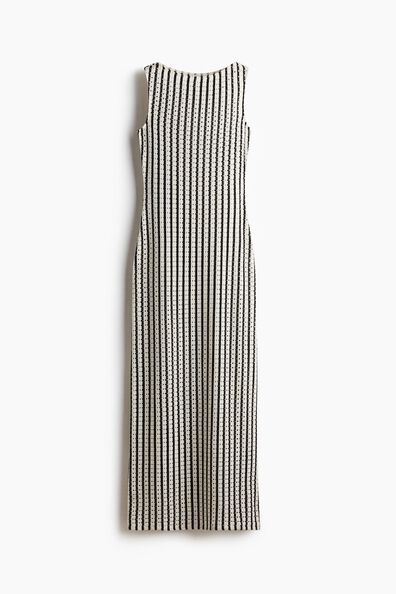 Hole-knit midi dress