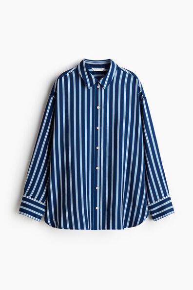 Oversized twill shirt