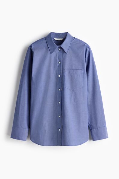 Oversized cotton poplin shirt