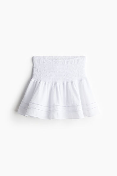 Smock-waisted mini skirt