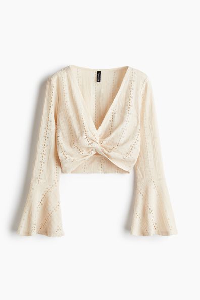 Cropped twist-detail top