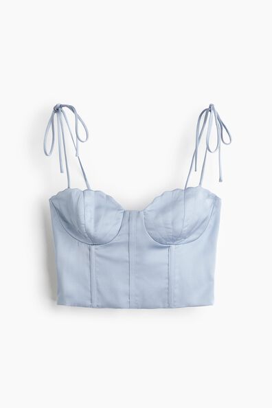 Satin bustier top
