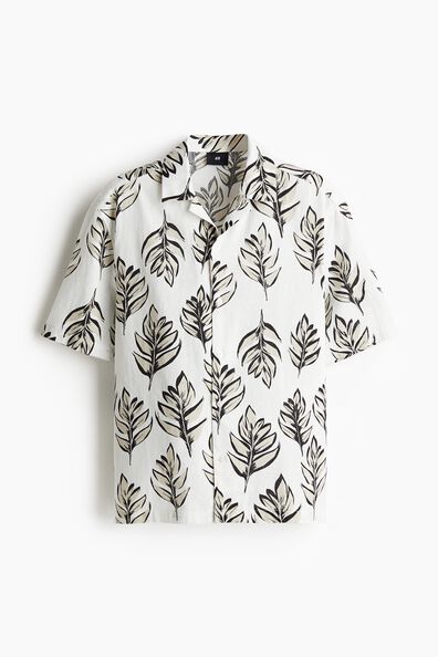 Regular Fit Linen-blend resort shirt