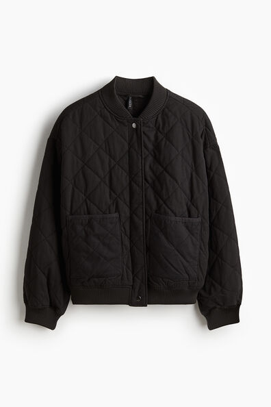 Quilted bomber jacket
