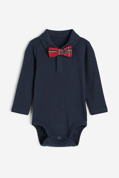 Bodysuit with a bow tie