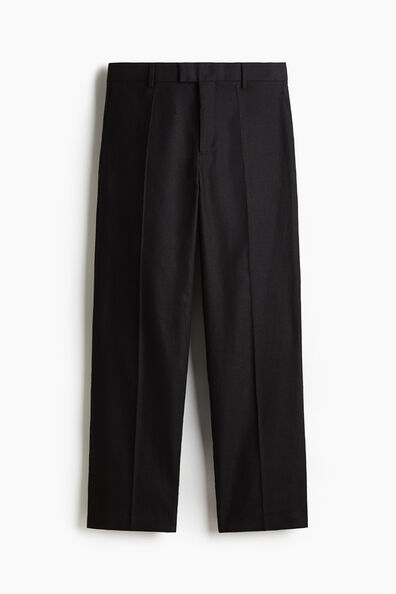 Relaxed Fit Tailored linen-blend trousers
