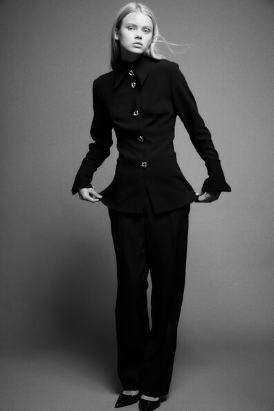 Tailored twill trousers