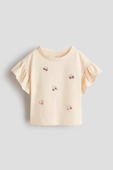 Motif-detail cotton top