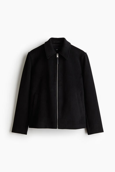 Regular Fit Wool-blend shacket