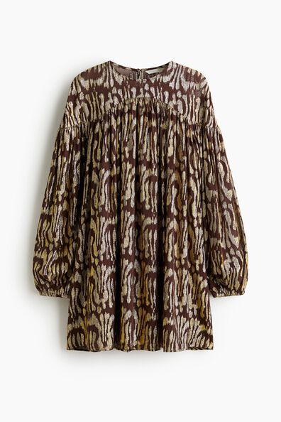 Oversized jacquard-weave dress
