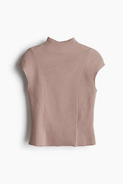 Ribbed turtleneck top