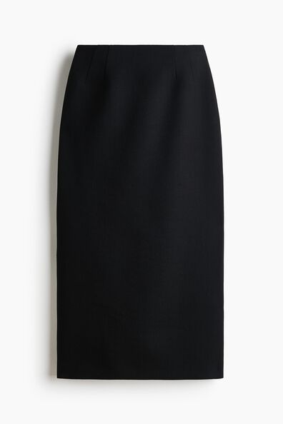 Wool midi skirt