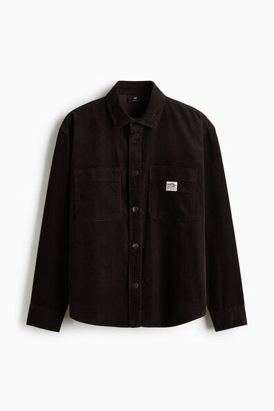 Oversized cotton corduroy shirt