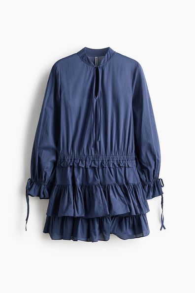 Flounced cotton dress