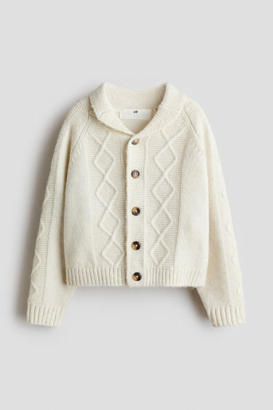 Cable-knit cardigan