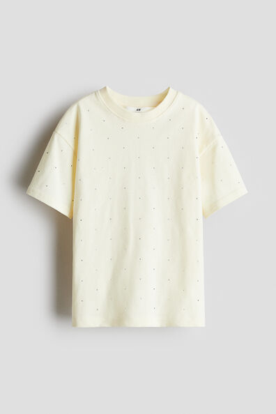Rhinestone-embellished T-shirt