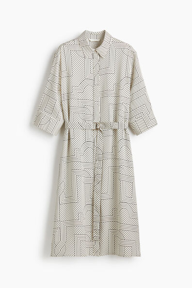 Belted shirt dress