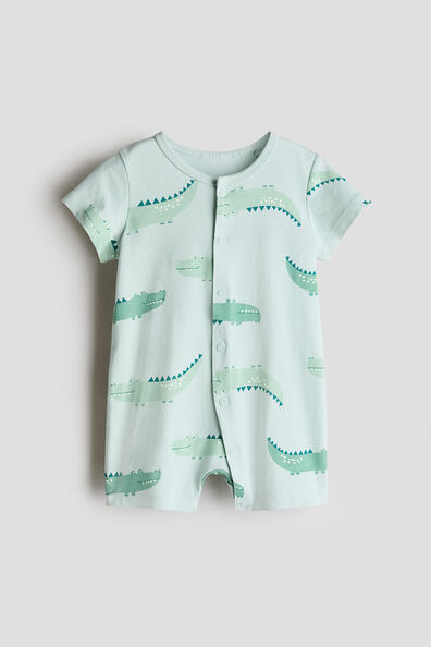Short cotton sleepsuit