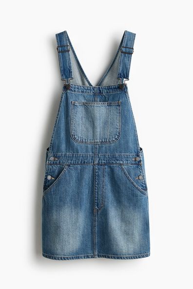 Denim dungaree dress