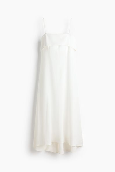 Linen-blend strappy dress
