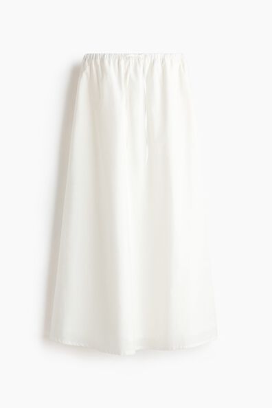 Cotton poplin maxi skirt