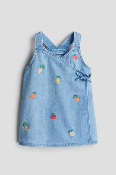 Wrapover denim dress