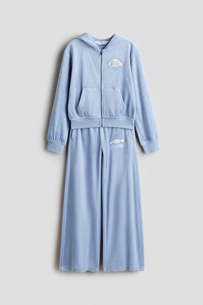 2-piece motif-detail velour set