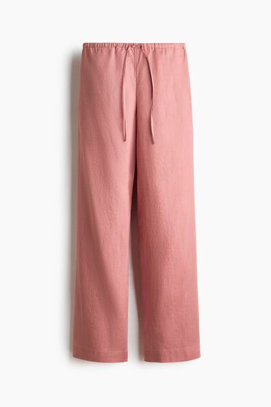 Linen drawstring trousers
