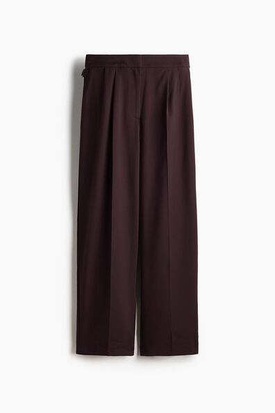 Pleated tab-detail trousers