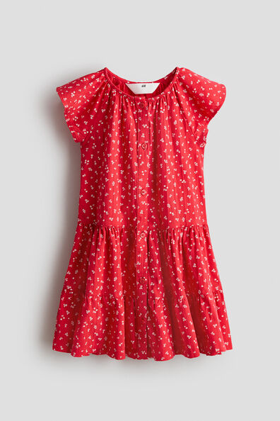 Tiered seersucker dress