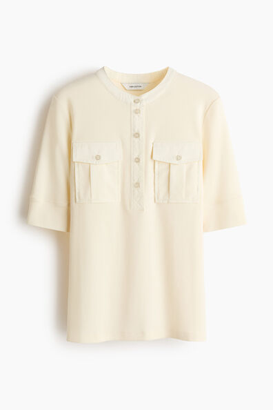 Pima cotton Henley top
