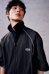 Loose Fit Zip-through nylon shirt