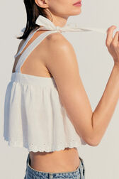 Abstract Print Linen Blend Top main image 1