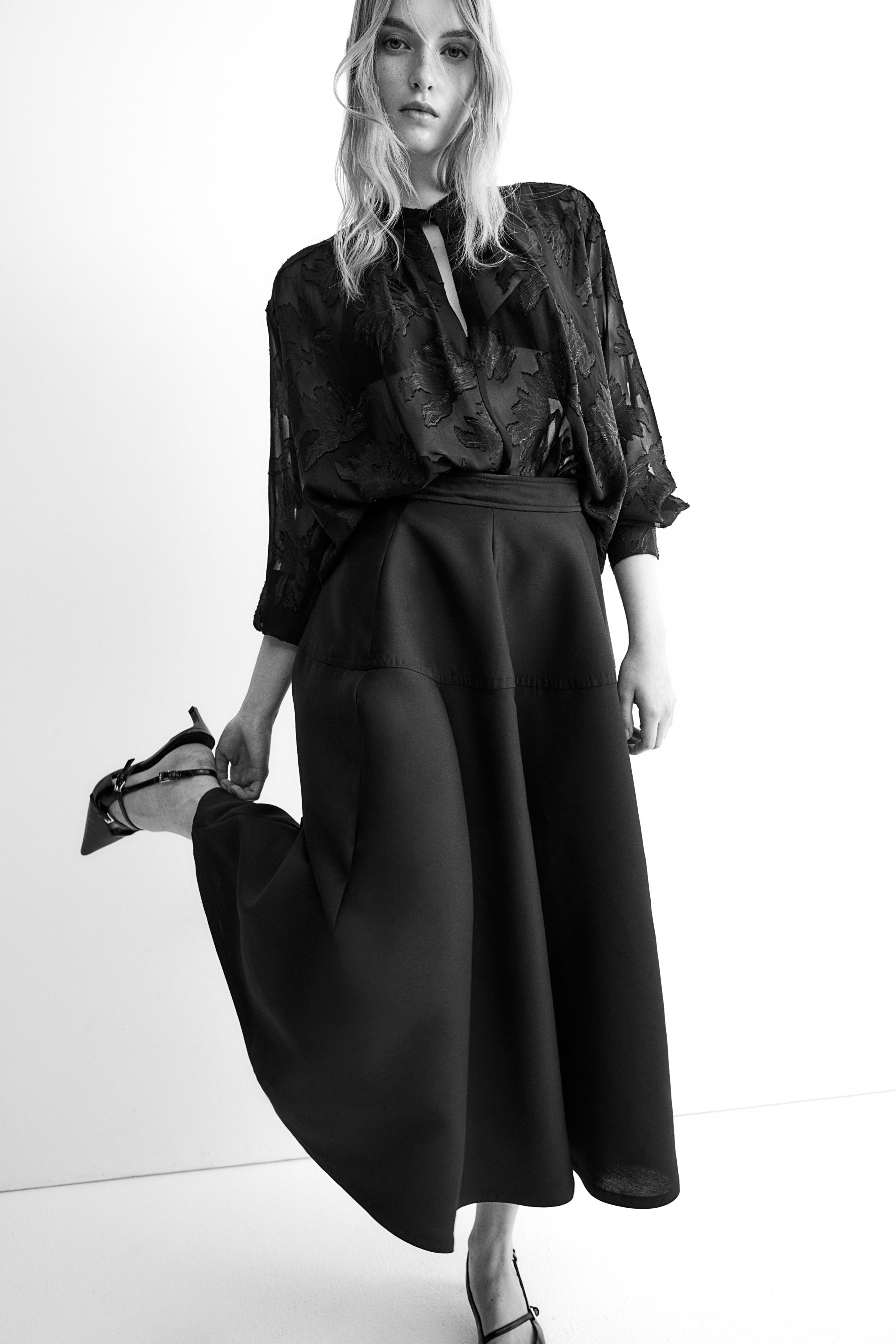 glossy jacquard blouse – Acka online store