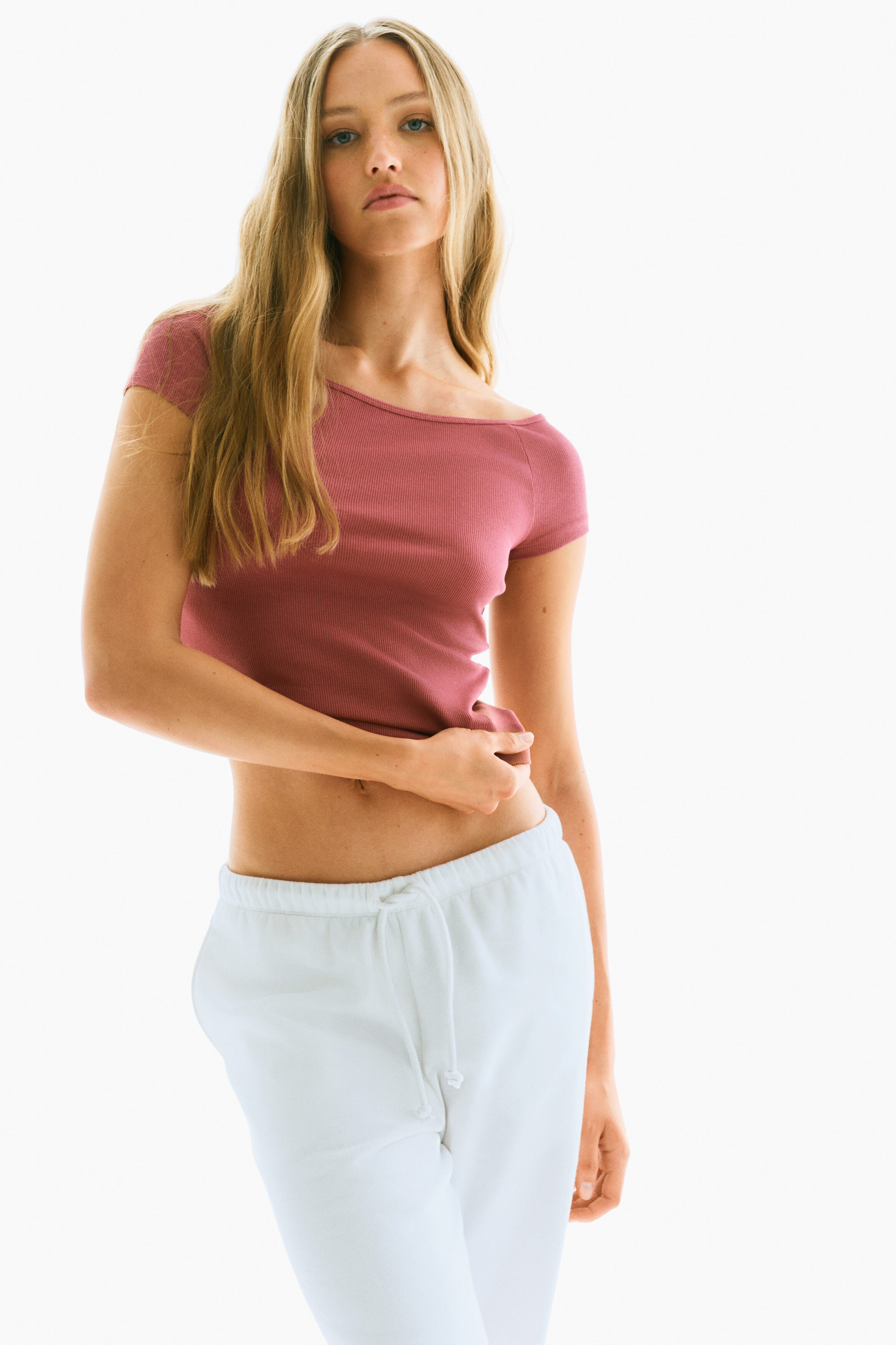 トップス eaphi MULTI SHOULDER PARTS RIB TOPS トップス Eaphi MULTI SHOULDER PARTS RIB TOPS Eaphi MULTI