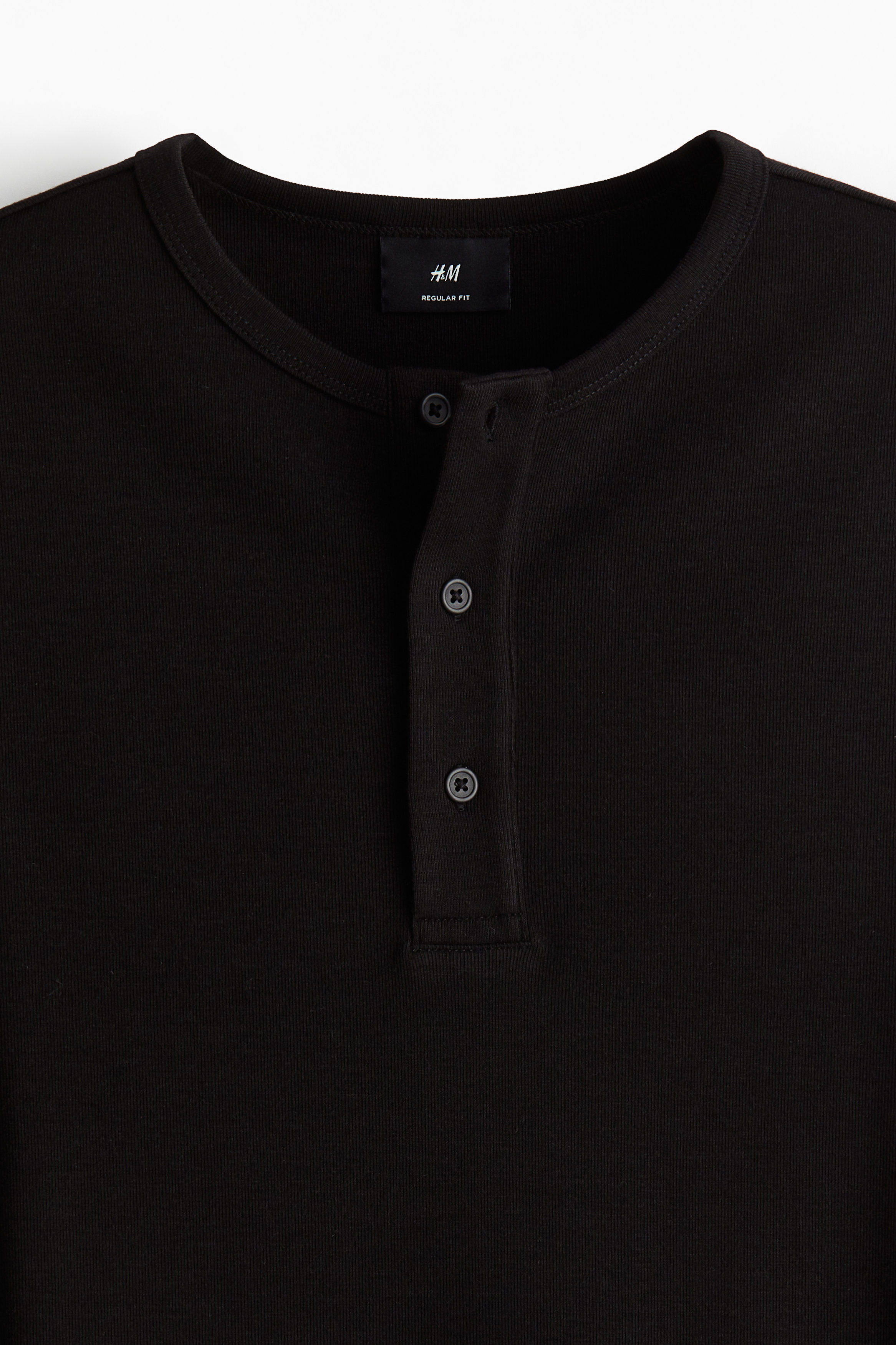 Ribbed Henley top Ribbed Henley top