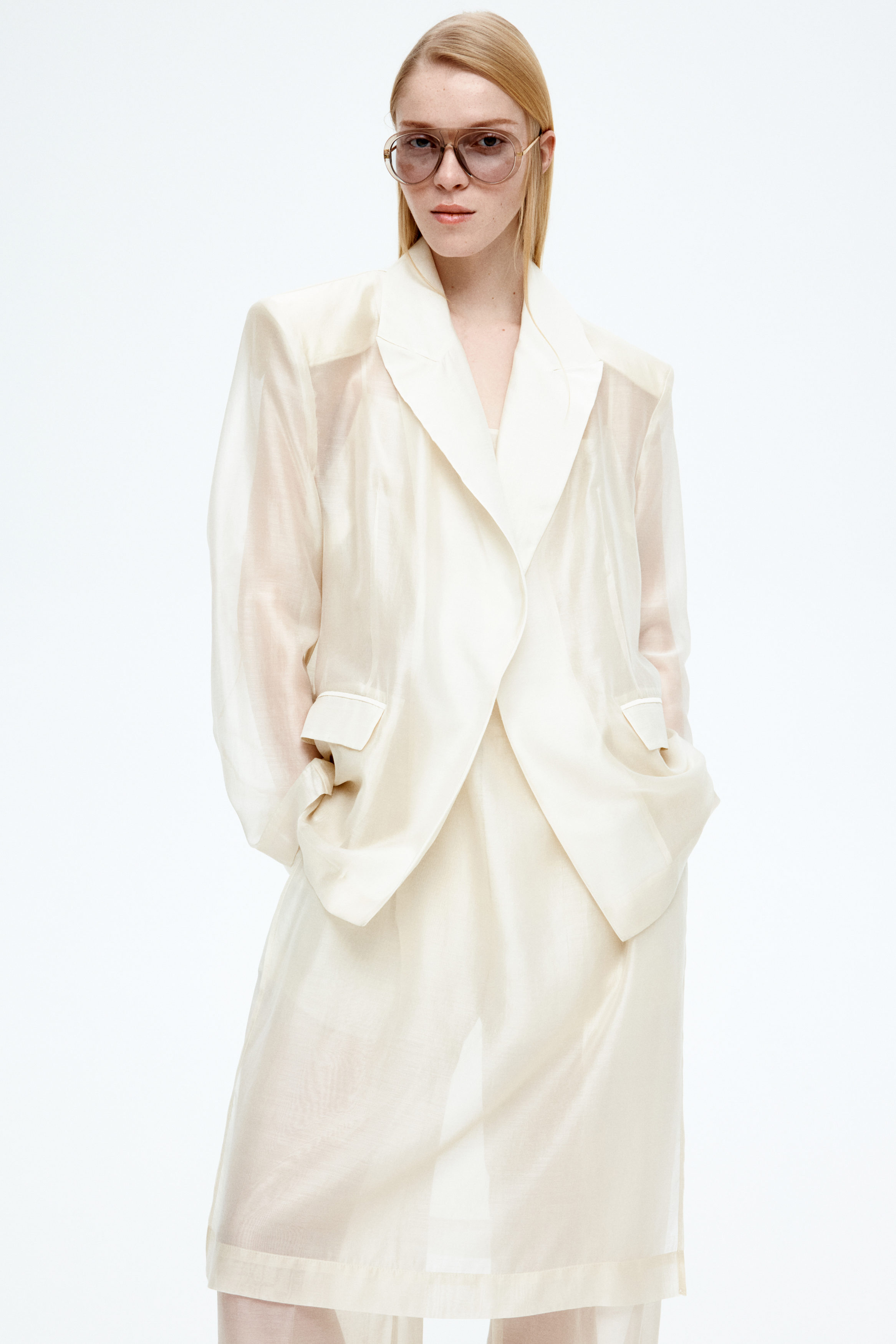 Oversized sheer blazer