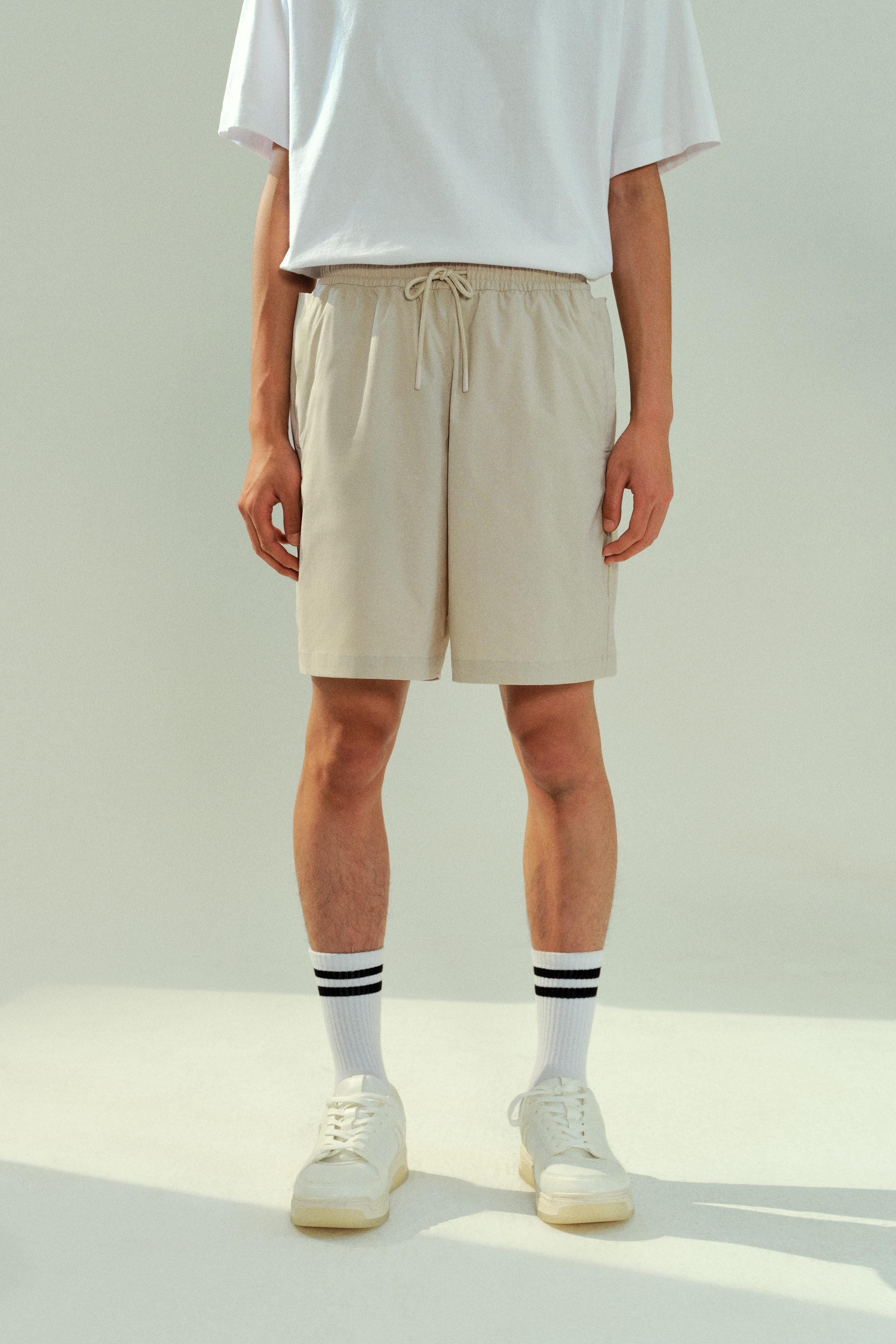 RUFFLOG NYLON STRETCH SHORTS サイズL ベージュ Short Pants – RUFFLOG