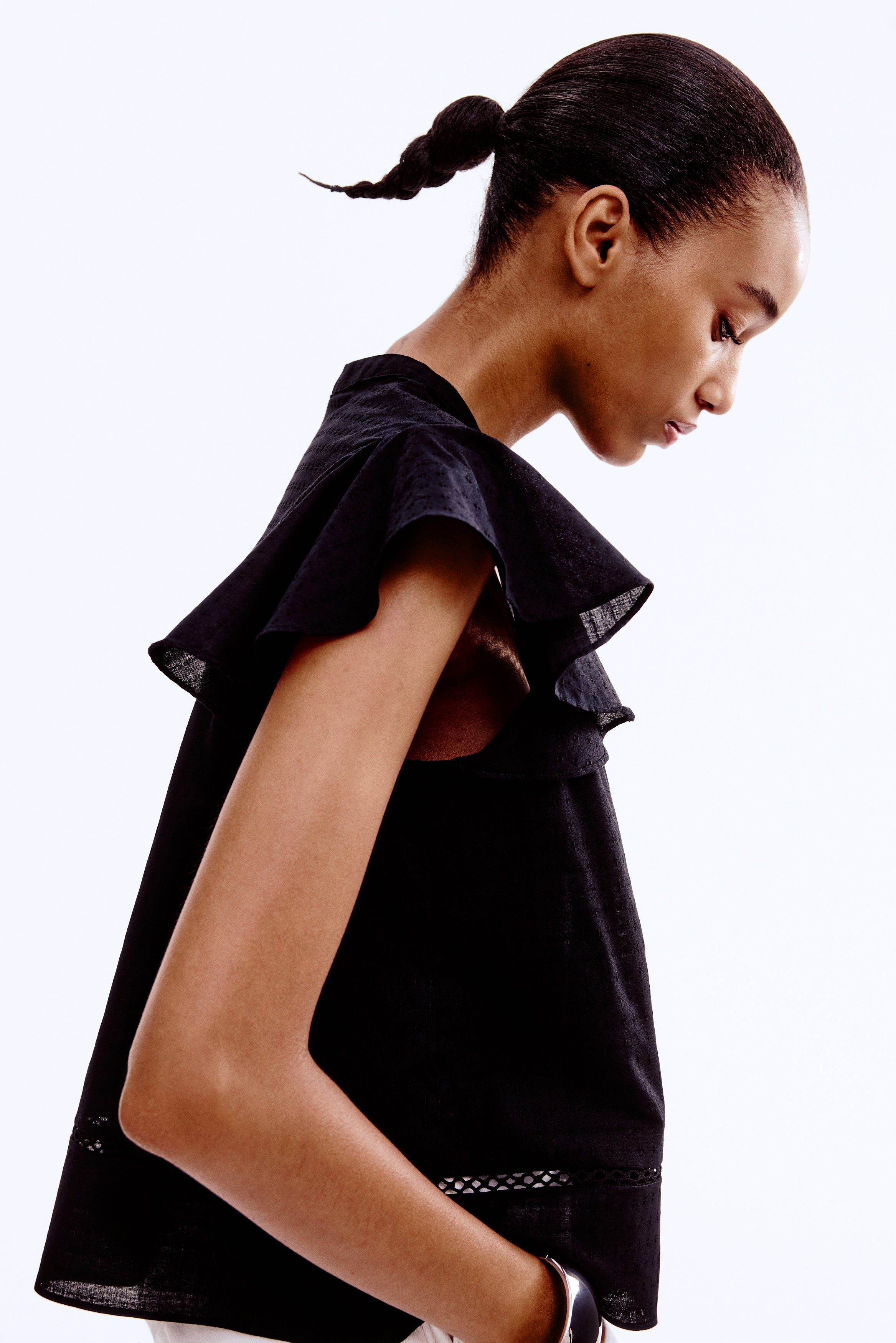 【eLLa】dobby dot organdy blouse (black) AL4862s.jpg