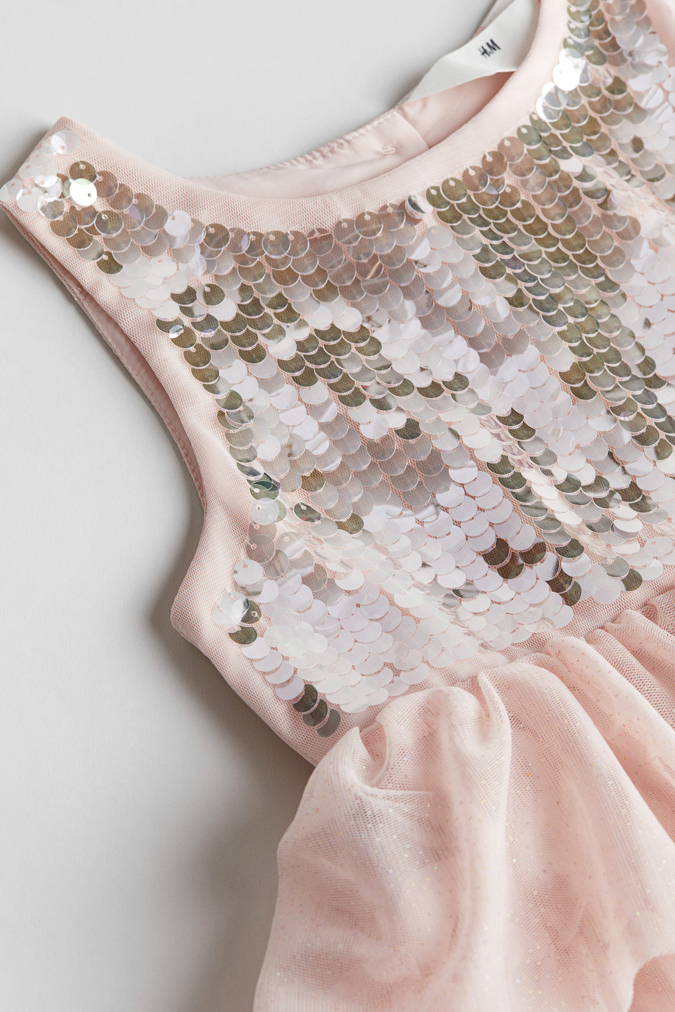 tulle dress with sequins h&m Sequined tulle dress