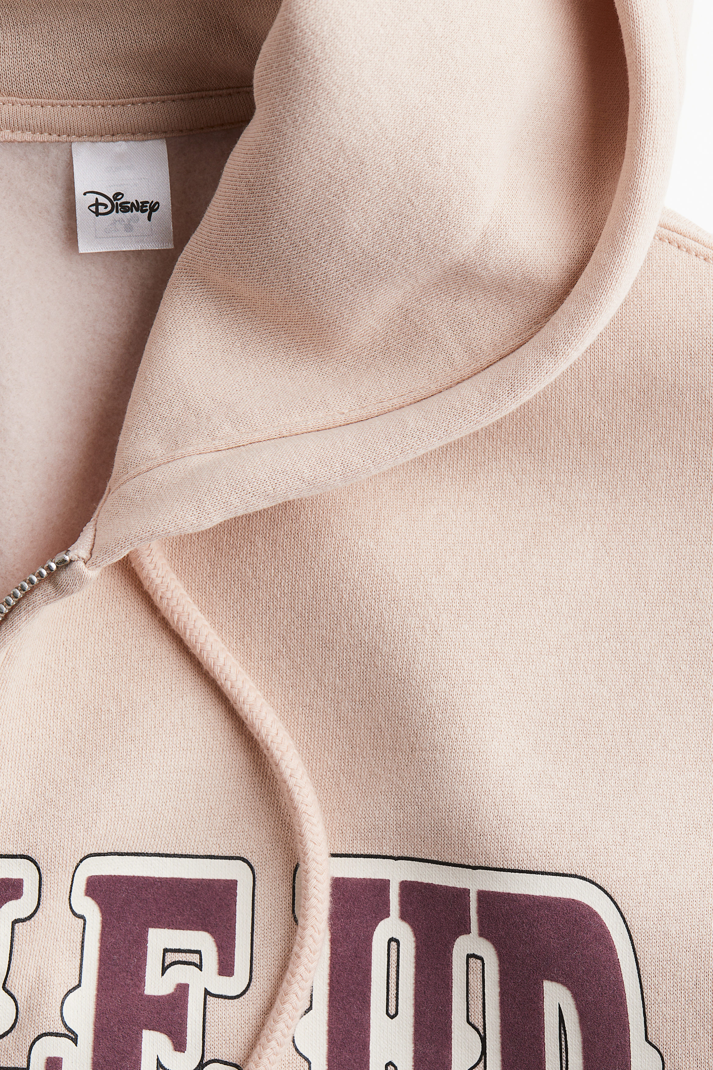 Oversized printed zip-through hoodie