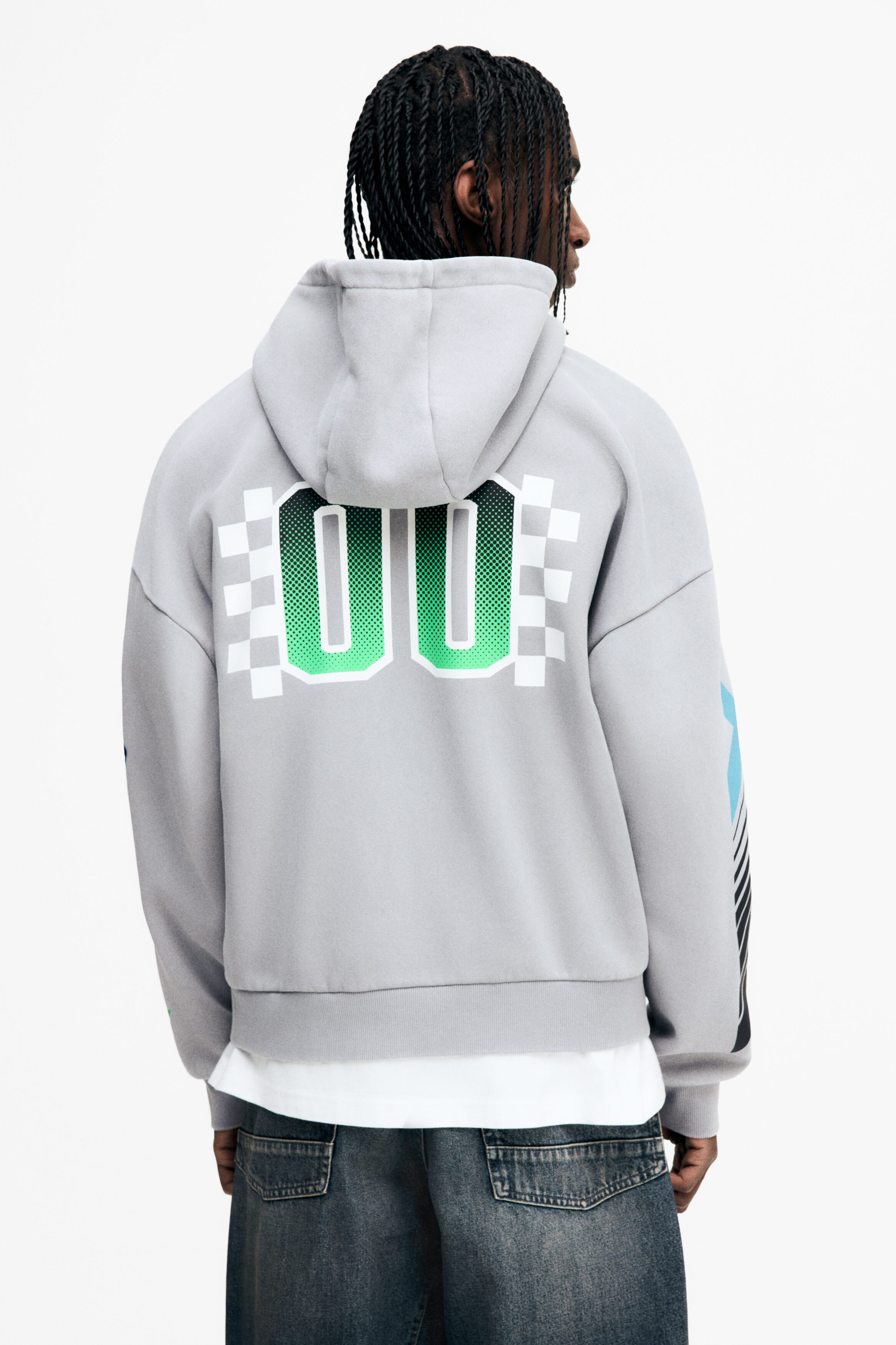 Oversized Fit Zip-through hoodie