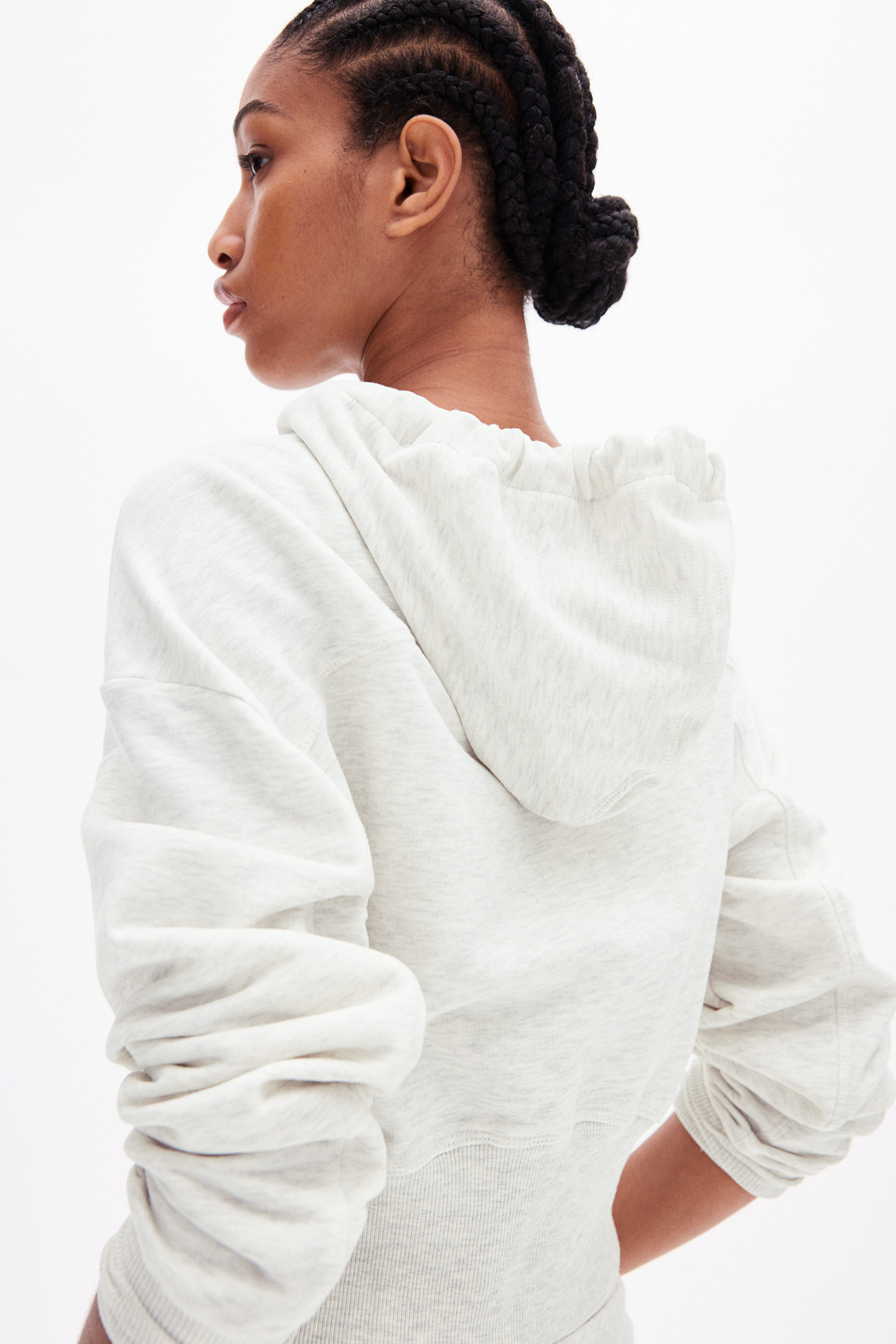 Short zip-through hoodie