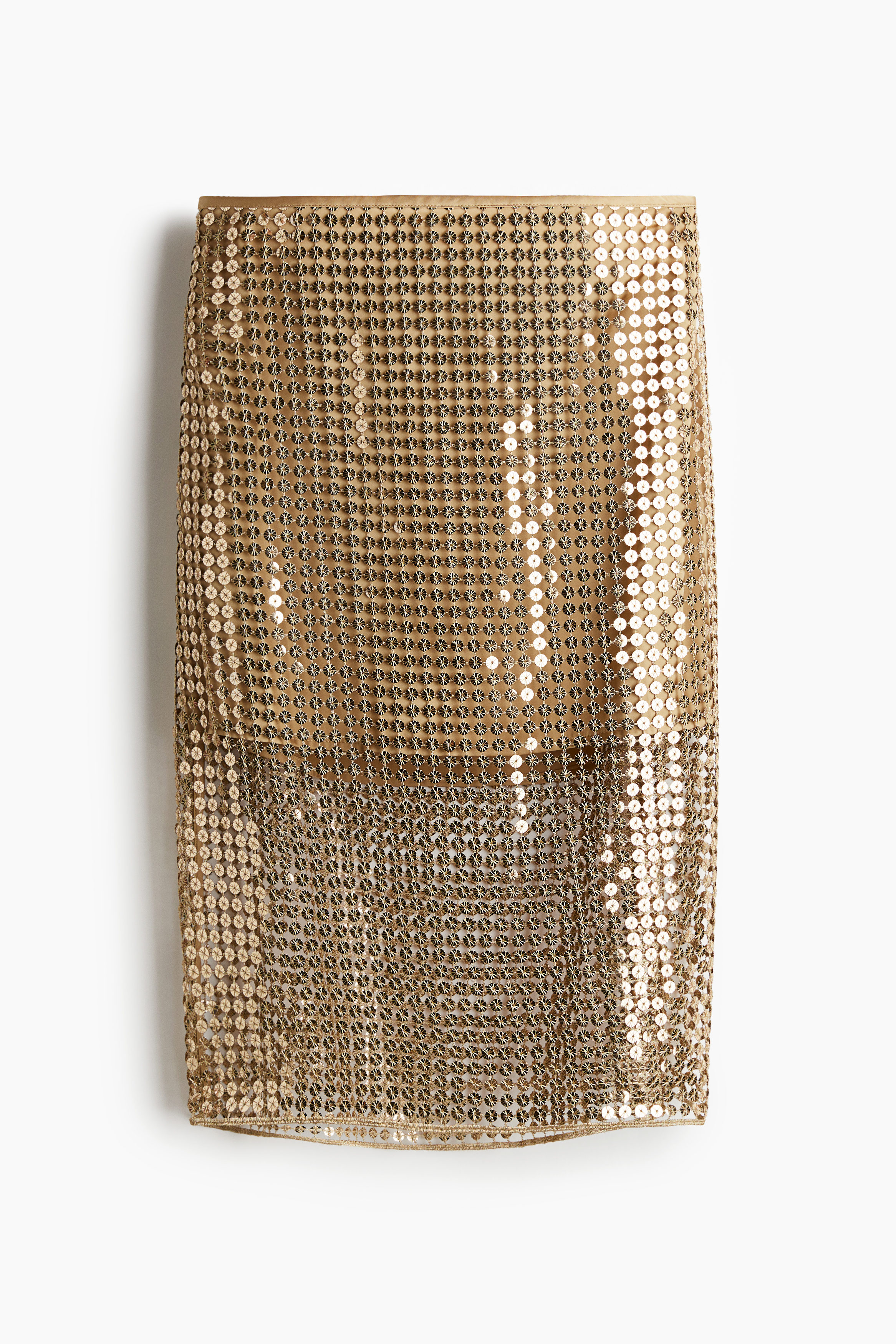 hm gold skirt