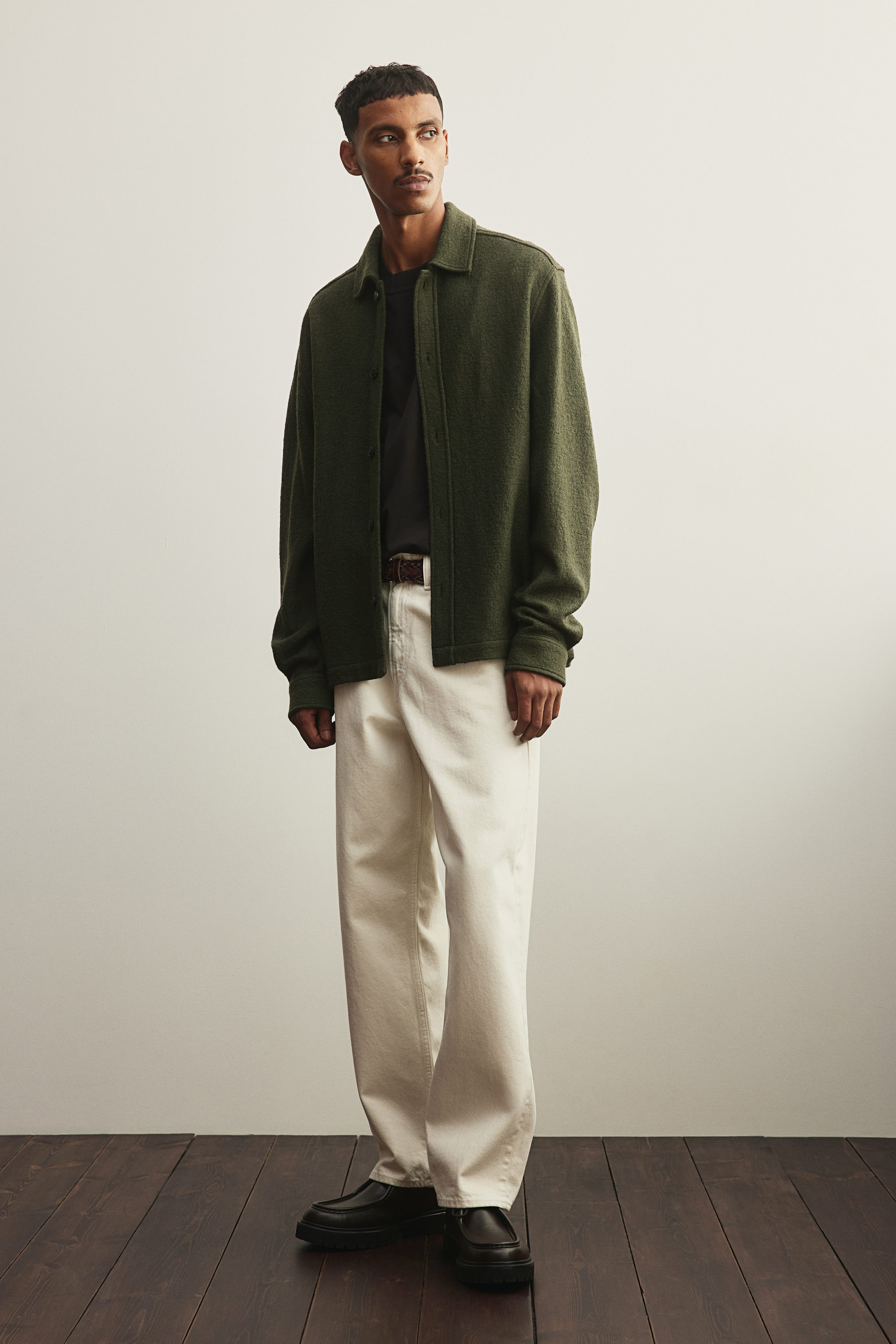 Regular Fit Wool-blend overshirt
