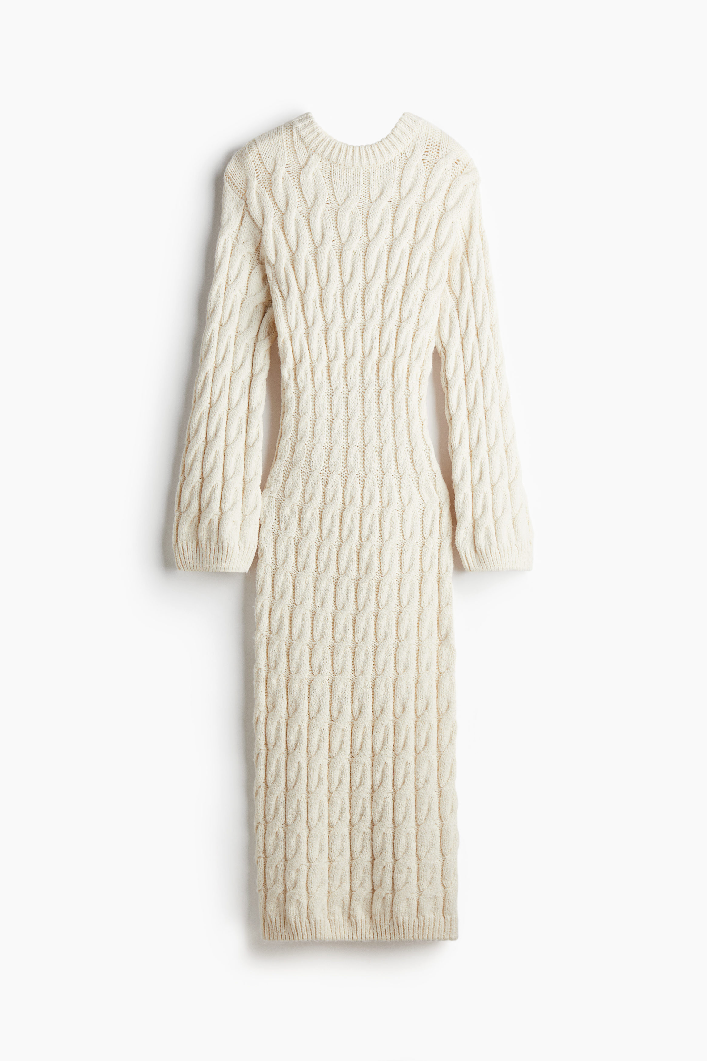 Cable-knit midi dress