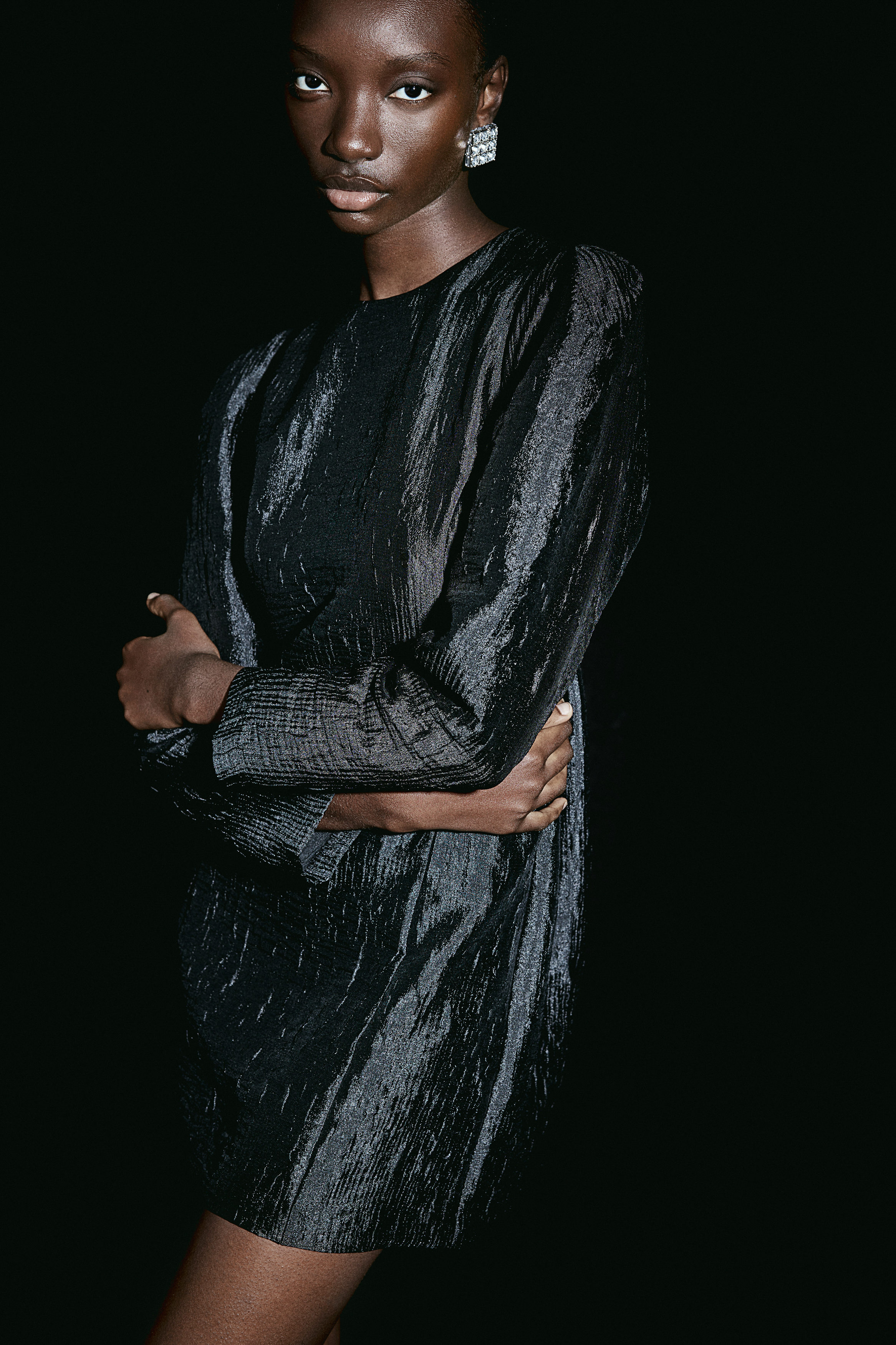 Jacquard-weave dress