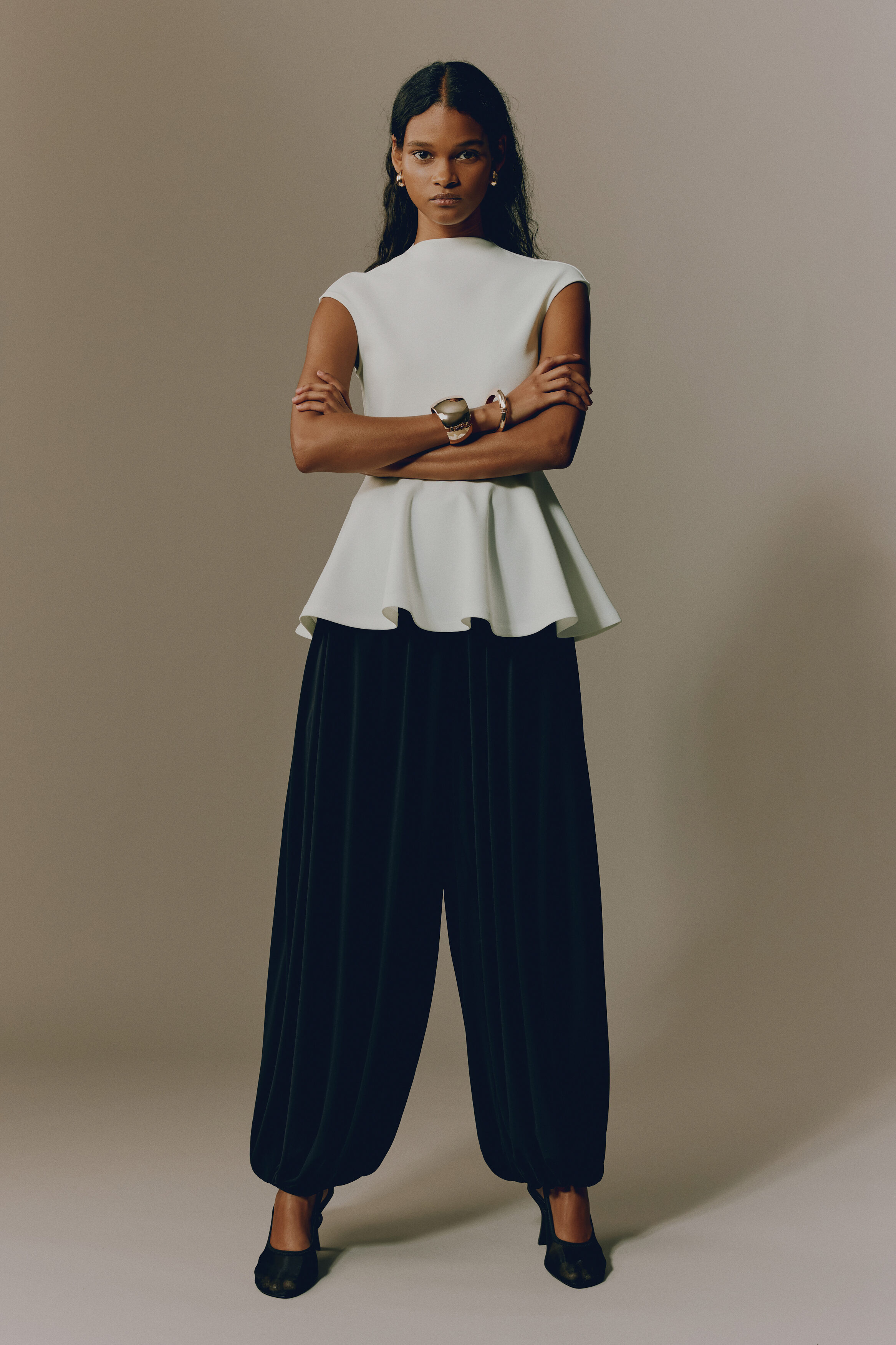 Ponte di Roma peplum top
