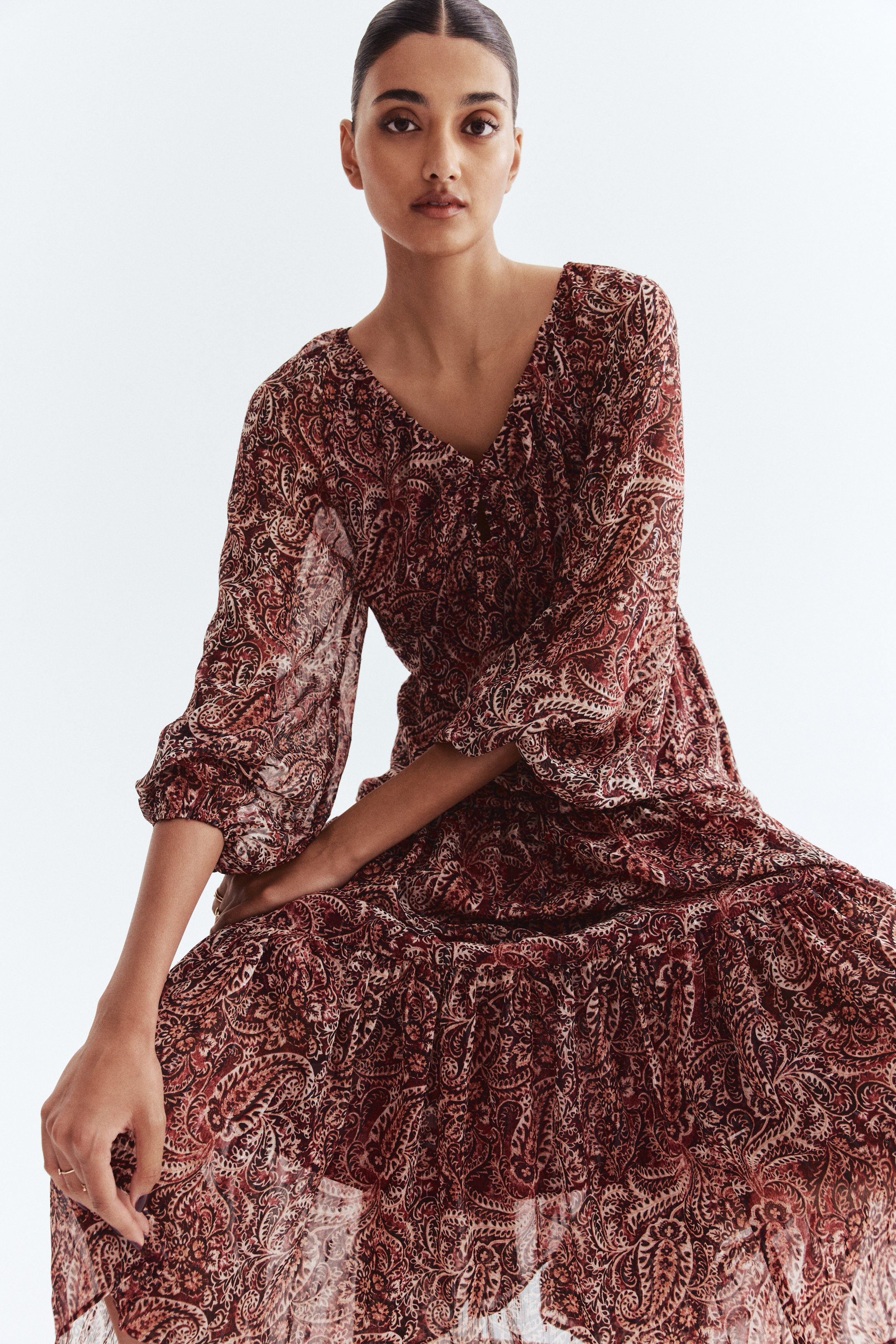 Long chiffon dress